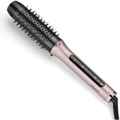 BaByliss Volume Boost Thermische Warmluftbürste – 38-mm-Heizbürste mit Lockenfunktion, Ionen-Frizz-Kontrolle, 4 Temperatureinstellungen, Mehrspannungsfähig, Pink/Schwarz, HSB200E BaByliss Volume Boost Thermische Warmluftbürste – 38-mm-Heizbürste mit Lockenfunktion, Ionen-Frizz-Kontrolle, 4 Temperatureinstellungen, Mehrspannungsfähig, Pink/Schwarz, HSB200E