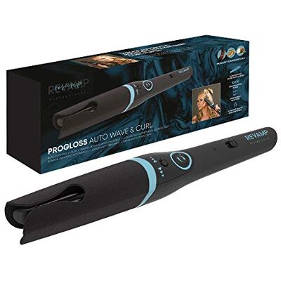 REVAMP Progloss Auto Wave & Curl Automatischer Lockenstab für große oder kleine Locken mit Ionen-Technologie, Abschaltautomatik, Temperaturregelung und mit Progloss Ölen angereichert, schwarz REVAMP Progloss Auto Wave & Curl Automatischer Lockenstab für große oder kleine Locken mit Ionen-Technologie, Abschaltautomatik, Temperaturregelung und mit Progloss Ölen angereichert, schwarz