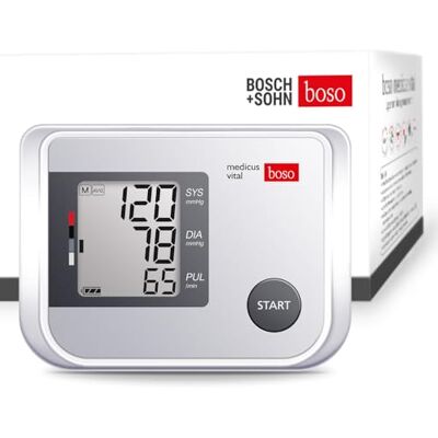 Bosch + SOHN boso medicus vital – Vollautomatisches Oberarm-Blutdruckmessgerät mit großem Display und Arrhythmie-Erkennung – Inkl. Blutdruckmanschette (22-42 cm) Bosch + SOHN boso medicus vital – Vollautomatisches Oberarm-Blutdruckmessgerät mit großem Display und Arrhythmie-Erkennung – Inkl. Blutdruckmanschette (22-42 cm)