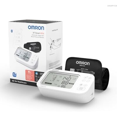 Omron X7 Smart AFib Oberarm-Blutdruckmessgerät mit App, 2 Benutzer, 22-42 cm Omron X7 Smart AFib Oberarm-Blutdruckmessgerät mit App, 2 Benutzer, 22-42 cm