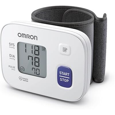 Omron RS1 digitales Blutdruckmessgerät Handgelenk, klinisch validiert, Blutdruckmesser mit vorgeformter Manschette 13,5-21,5 cm, genaue Messung Omron RS1 digitales Blutdruckmessgerät Handgelenk, klinisch validiert, Blutdruckmesser mit vorgeformter Manschette 13,5-21,5 cm, genaue Messung