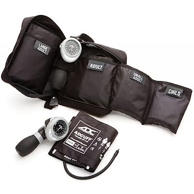 ADC Diagnostix Multikuf 732 – -Notfallmedizin-Set mit 4 Manschetten, professionelles handgehaltenes Aneroid-Blutdruckmessgerät, schwarz ADC Diagnostix Multikuf 732 – -Notfallmedizin-Set mit 4 Manschetten, professionelles handgehaltenes Aneroid-Blutdruckmessgerät, schwarz