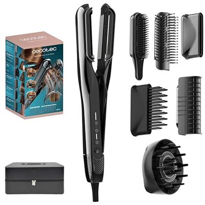 Cecotec Glätteisen AirLisse 6in1 iTwerk Platinum. Vibrationsplatten, 6 Zubehörteile, 1000 W, 112.000 U/min, Doppelheizplatte, Infrarottechnologie, 3 Modi, Plasma Cecotec Glätteisen AirLisse 6in1 iTwerk Platinum. Vibrationsplatten, 6 Zubehörteile, 1000 W, 112.000 U/min, Doppelheizplatte, Infrarottechnologie, 3 Modi, Plasma