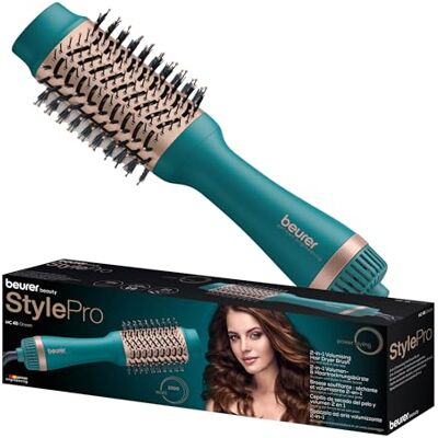 Beurer HC 45 Ocean Warmluftbürste, Haartrocknungsbürste für mehr Volumen, Keramik-Keratin Beschichtung, 2 Heiz- und Gebläsestufen, Stylingbürste mit Ionenfunktion Beurer HC 45 Ocean Warmluftbürste, Haartrocknungsbürste für mehr Volumen, Keramik-Keratin Beschichtung, 2 Heiz- und Gebläsestufen, Stylingbürste mit Ionenfunktion