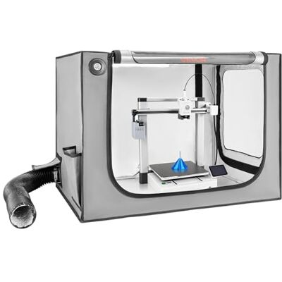 VEVOR 3D-Druckergehäuse Druckerzelt (80x58x58 cm), staubdichte & wasserfeste Schutzhülle mit konstanter Temperatur & LED-Beleuchtung & Belüftung, kompatibel mit Bambu Lab A1 Combo Grau VEVOR 3D-Druckergehäuse Druckerzelt (80x58x58 cm), staubdichte & wasserfeste Schutzhülle mit konstanter Temperatur & LED-Beleuchtung & Belüftung, kompatibel mit Bambu Lab A1 Combo Grau