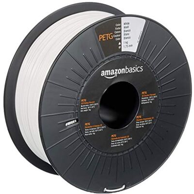 Amazon 3D-Drucker-Filament aus PETG-Kunststoff, 1.75 mm, Weiß, 1-kg-Spule Amazon 3D-Drucker-Filament aus PETG-Kunststoff, 1.75 mm, Weiß, 1-kg-Spule