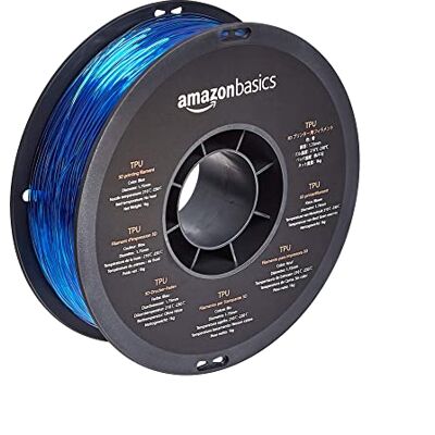 Amazon 3D-Drucker-Filament aus TPU-Kunststoff, 1.75 mm, 1-kg-Spule, Blau Amazon 3D-Drucker-Filament aus TPU-Kunststoff, 1.75 mm, 1-kg-Spule, Blau
