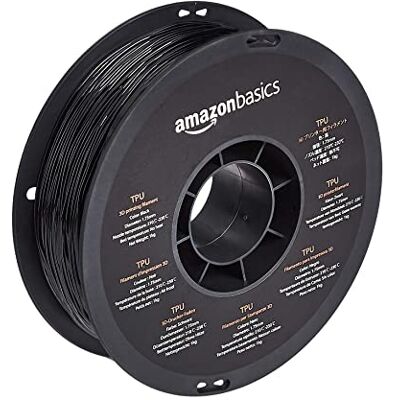Amazon 3D-Drucker-Filament aus TPU-Kunststoff, 1.75 mm, 1-kg-Spule, Schwarz Amazon 3D-Drucker-Filament aus TPU-Kunststoff, 1.75 mm, 1-kg-Spule, Schwarz