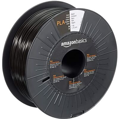 Amazon 3D-Drucker-Filament aus PLA-Kunststoff, 1.75 mm, Schwarz, 1 Spool Amazon 3D-Drucker-Filament aus PLA-Kunststoff, 1.75 mm, Schwarz, 1 Spool