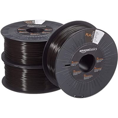Amazon 3D-Drucker-Filament aus PLA-Kunststoff, 1.75 mm, Schwarz, 1 kg pro Spule, 3 Stück Amazon 3D-Drucker-Filament aus PLA-Kunststoff, 1.75 mm, Schwarz, 1 kg pro Spule, 3 Stück