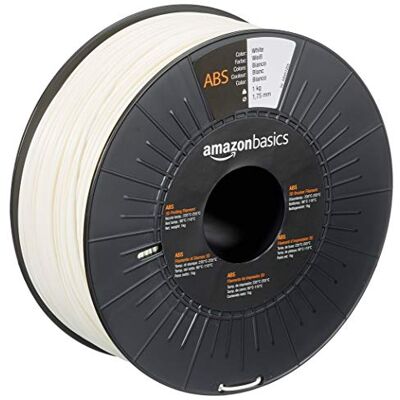 Amazon 3D-Drucker-Filament aus ABS-Kunststoff, 1.75 mm, Weiß, 1-kg-Spule Amazon 3D-Drucker-Filament aus ABS-Kunststoff, 1.75 mm, Weiß, 1-kg-Spule