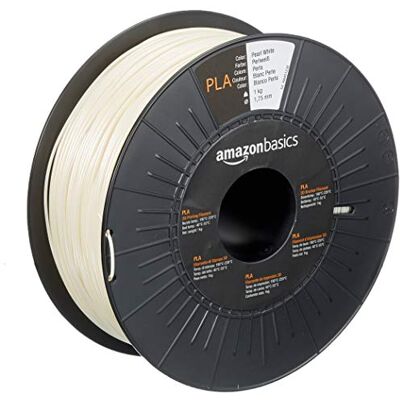 AmazonBasics PLA 3D Filament 1kg - Weiße Perle - Druckerzubehör AmazonBasics PLA 3D Filament 1kg - Weiße Perle - Druckerzubehör