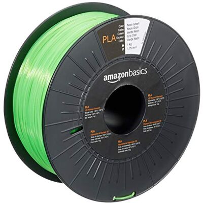 Amazon 3D-Drucker-Filament aus PLA-Kunststoff, 1.75 mm, Neongrün, 1-kg-Spule Amazon 3D-Drucker-Filament aus PLA-Kunststoff, 1.75 mm, Neongrün, 1-kg-Spule