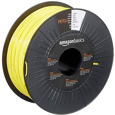Amazon 3D-Drucker-Filament aus PETG-Kunststoff, 1.75 mm, Gelb, 1-kg-Spule Amazon 3D-Drucker-Filament aus PETG-Kunststoff, 1.75 mm, Gelb, 1-kg-Spule