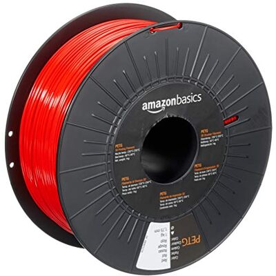 Amazon 3D-Drucker-Filament aus PETG-Kunststoff, 1.75 mm, Rot, 1-kg-Spule Amazon 3D-Drucker-Filament aus PETG-Kunststoff, 1.75 mm, Rot, 1-kg-Spule