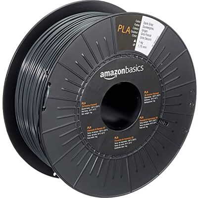 Amazon 3D-Drucker-Filament aus PLA-Kunststoff, 1.75 mm, Dunkelgrau, 1-kg-Spule Amazon 3D-Drucker-Filament aus PLA-Kunststoff, 1.75 mm, Dunkelgrau, 1-kg-Spule