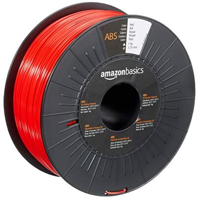 Amazon 3D-Drucker-Filament aus ABS-Kunststoff, 1.75 mm, Rot, 1-kg-Spule Amazon 3D-Drucker-Filament aus ABS-Kunststoff, 1.75 mm, Rot, 1-kg-Spule