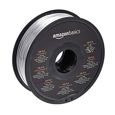 Amazon 3D-Drucker-Filament aus PLA-Seide, 1.75 mm, 1-kg-Spule, Seidensilber Amazon 3D-Drucker-Filament aus PLA-Seide, 1.75 mm, 1-kg-Spule, Seidensilber