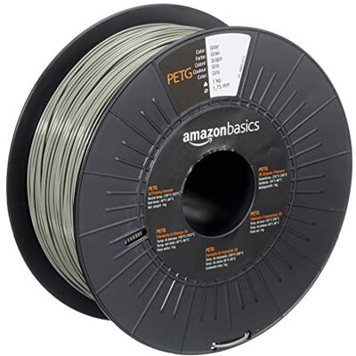 Amazon 3D-Drucker-Filament aus PETG-Kunststoff, 1.75 mm, Grau, 1-kg-Spule Amazon 3D-Drucker-Filament aus PETG-Kunststoff, 1.75 mm, Grau, 1-kg-Spule