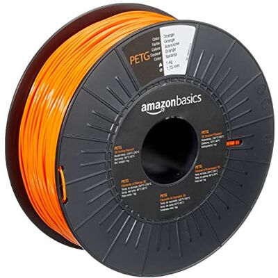 Amazon 3D-Drucker-Filament aus PETG-Kunststoff, 1.75 mm, Orange, 1-kg-Spule Amazon 3D-Drucker-Filament aus PETG-Kunststoff, 1.75 mm, Orange, 1-kg-Spule