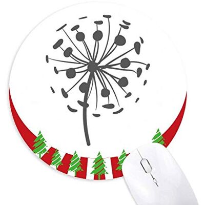 Blumen Löwenzahn Silhouette Pflanzen Rund Gummi Maus Pad Weihnachtsdekoration Blumen Löwenzahn Silhouette Pflanzen Rund Gummi Maus Pad Weihnachtsdekoration