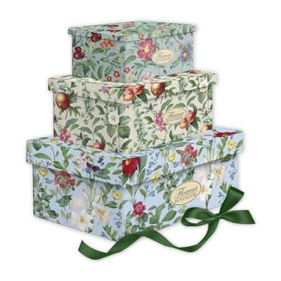 Pigna , 3-teiliges Geschenkset mit Schleife NATURE FLOWERS, drei verschiedene Formate Pigna , 3-teiliges Geschenkset mit Schleife NATURE FLOWERS, drei verschiedene Formate