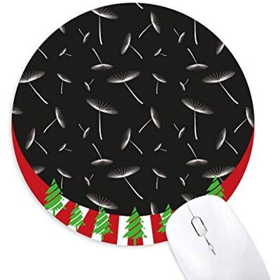 Weiße Löwenzahn Blumen Pflanzen rund Gummi Maus Pad Weihnachtsdekoration Weiße Löwenzahn Blumen Pflanzen rund Gummi Maus Pad Weihnachtsdekoration