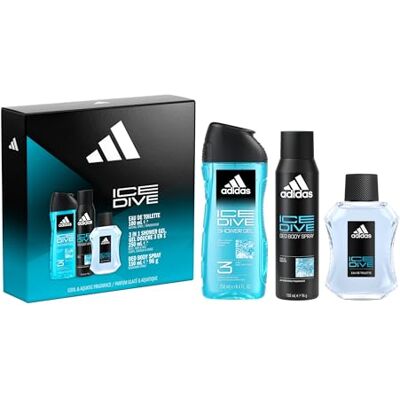 Adidas Ice Dive Geschenkset inklusive Eau de Toilette, Deo-Bodyspray und Duschgel Adidas Ice Dive Geschenkset inklusive Eau de Toilette, Deo-Bodyspray und Duschgel