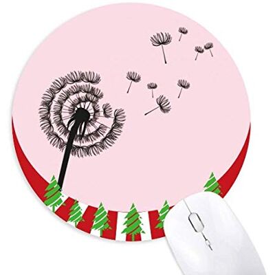 Blumen Pflanzen Löwenzahn Silhouette Rund Gummi Maus Pad Weihnachtsdekoration Blumen Pflanzen Löwenzahn Silhouette Rund Gummi Maus Pad Weihnachtsdekoration
