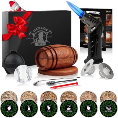 MUKHSIN Whisky Smoker Set Cocktail Zubehör- Whiskey Geschenkset Personalisierte Geschenke für Männer Geburtstag Vater Papa Geburtstagsgeschenk Cocktail Whisky Räucher Set Gift MUKHSIN Whisky Smoker Set Cocktail Zubehör- Whiskey Geschenkset Personalisierte Geschenke für Männer Geburtstag Vater Papa Geburtstagsgeschenk Cocktail Whisky Räucher Set Gift