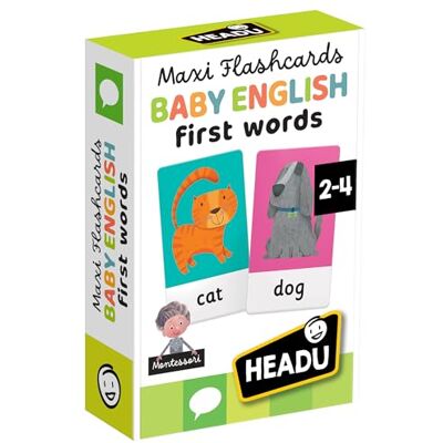 Headu Maxi Flashcards Montessori Baby English Erste Wörter auf Englisch Flashcards 2-4 Jahre, Montessori Lernspiele, Aussprache und Hören mit dedizierter App, Geschenk zu Weihnachten Ostern Headu Maxi Flashcards Montessori Baby English Erste Wörter auf Englisch Flashcards 2-4 Jahre, Montessori Lernspiele, Aussprache und Hören mit dedizierter App, Geschenk zu Weihnachten Ostern