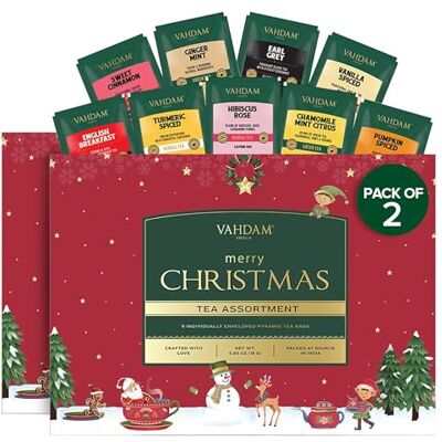 VAHDAM , Frohes Neues Jahr Tee Geschenkset (9 Teebeutel Einzeln Verpackt, Set aus 2) Limitierte Auflage Glutenfrei Neujahr Tee Geschenkset 2026 Neujahr Tee geschenke Für Sie/Ihn 2026 VAHDAM , Frohes Neues Jahr Tee Geschenkset (9 Teebeutel Einzeln Verpackt, Set aus 2) Limitierte Auflage Glutenfrei Neujahr Tee Geschenkset 2026 Neujahr Tee geschenke Für Sie/Ihn 2026