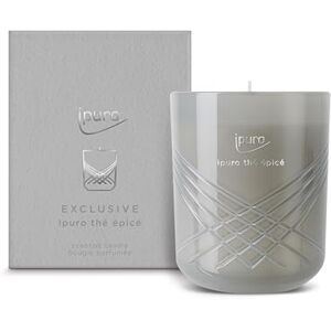 Ipuro Exclusive Elegante Duftkerze THÉ EPICÉ mit erhöhtem Duftölanteil Hochwertige Duftkerze im Glas Kerze mit Matcha, Zitrone & Jasmin Duft Aroma Raumduftkerze in grau 270g Ipuro Exclusive Elegante Duftkerze THÉ EPICÉ mit erhöhtem Duftölanteil Hochwertige Duftkerze im Glas Kerze mit Matcha, Zitrone & Jasmin Duft Aroma Raumduftkerze in grau 270g