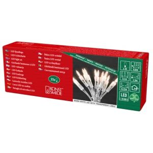 Konstsmide LED Minilichterkette, 35 warm weiße Dioden, 230V, Innen, transparentes Kabel 6302-103 Konstsmide LED Minilichterkette, 35 warm weiße Dioden, 230V, Innen, transparentes Kabel 6302-103