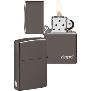 Zippo Winddichter Feuerzeug - Logo - Schwarz Eis - Nachfüllbar - Einstellbarer Flammen - Geschenkbox - Made in USA Zippo Winddichter Feuerzeug - Logo - Schwarz Eis - Nachfüllbar - Einstellbarer Flammen - Geschenkbox - Made in USA