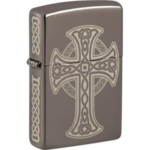 Zippo Sturmfeuerzeug Celtic Cross, Black Ice, Laser Engrave (4 Sided) Nachfüllbar Wiederverwendbar Windfestes Design Geschenkbox Made in USA Zippo Sturmfeuerzeug Celtic Cross, Black Ice, Laser Engrave (4 Sided) Nachfüllbar Wiederverwendbar Windfestes Design Geschenkbox Made in USA