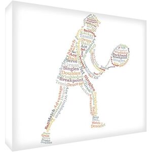 Feel Good Art Tennisspieler Großes Wandbild - Diamant-Schriftzug Feel Good Art Tennisspieler Großes Wandbild - Diamant-Schriftzug