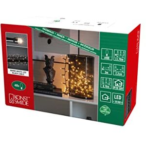 Konstsmide Micro LED Compactlights, 400 warm weiße Dioden, 30V Innentrafo, 6W, schwarzes Kabel 3876-100 Konstsmide Micro LED Compactlights, 400 warm weiße Dioden, 30V Innentrafo, 6W, schwarzes Kabel 3876-100