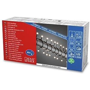 Konstsmide LED Globelichterkette, runde Dioden, 80 warm weiße Dioden, 24V Außentrafo, schwarzes Kabel 3691-107 Konstsmide LED Globelichterkette, runde Dioden, 80 warm weiße Dioden, 24V Außentrafo, schwarzes Kabel 3691-107