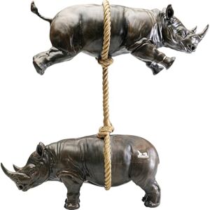 Kare Design Deko Figur Artistic Rhino, Grau, Nashorn, handgefertigt, Unikat, Tier Design, Deko Objekt fürs Wohnzimmer, für Regale, Stahl, Exotisch, 47x46x14 cm (H/B/T) Kare Design Deko Figur Artistic Rhino, Grau, Nashorn, handgefertigt, Unikat, Tier Design, Deko Objekt fürs Wohnzimmer, für Regale, Stahl, Exotisch, 47x46x14 cm (H/B/T)