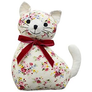 Paoletti Riva Türstopper mit Katzen-Motiv, weißer Blumendruck, schwere Sand- und Polyester-Füllung,100 % Baumwolle,18 x 10 x 24cm, entworfen in Großbritannien Paoletti Riva Türstopper mit Katzen-Motiv, weißer Blumendruck, schwere Sand- und Polyester-Füllung,100 % Baumwolle,18 x 10 x 24cm, entworfen in Großbritannien