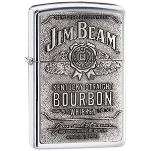 Zippo 1310002 Feuerzeug 250 Jim Beam Label Chrome Emb Zippo 1310002 Feuerzeug 250 Jim Beam Label Chrome Emb
