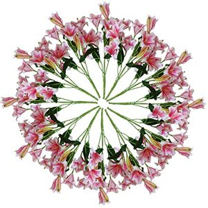 Leaf Pink Künstliche Lilienstiele - 144 Blumen - Unisex Leaf Pink Künstliche Lilienstiele - 144 Blumen - Unisex