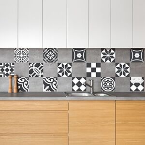 Ambiance Sticker Selbstklebende Wandtattoo Aufkleber, Wanddekoration, Fliesenaufkleber für Badezimmer und Küche Ornements Chic 24 Stück Aufkleber 10 x 10 cm Ambiance Sticker Selbstklebende Wandtattoo Aufkleber, Wanddekoration, Fliesenaufkleber für Badezimmer und Küche Ornements Chic 24 Stück Aufkleber 10 x 10 cm