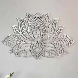 Colorfull Worlds 3D Mandala Metall Wanddekoration Lotusblume Dekoration für Zuhause Schlafzimmer Metall Wandkunst Büro Dekor Wohnzimmer Dekor Neujahr Geschenk (67 x 43 cm, Silber) Colorfull Worlds 3D Mandala Metall Wanddekoration Lotusblume Dekoration für Zuhause Schlafzimmer Metall Wandkunst Büro Dekor Wohnzimmer Dekor Neujahr Geschenk (67 x 43 cm, Silber)