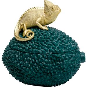 Kare Design Deko Dose Chameleon, Gold/Petrol, 20x20x16 cm, Deko Objekt, Aufbewahrung, Wohnaccessoire, Chameleon Motiv, Wohnzimmer Kare Design Deko Dose Chameleon, Gold/Petrol, 20x20x16 cm, Deko Objekt, Aufbewahrung, Wohnaccessoire, Chameleon Motiv, Wohnzimmer
