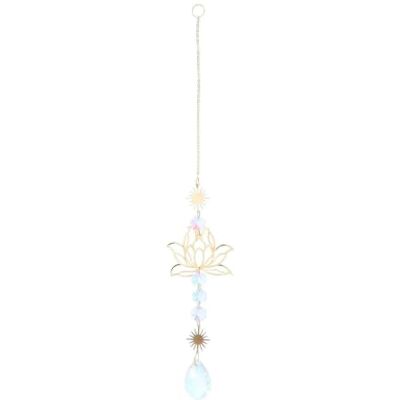 CSSHNL SonnenfäNger Kristall 4 Stück Lotus-Kristall-Sonnenfänger-Prisma-Anhänger Hängende Fensterdekoration, Regenbogen-Lichtreflektor, Feng Shui, Gartenparty-Ornament CSSHNL SonnenfäNger Kristall 4 Stück Lotus-Kristall-Sonnenfänger-Prisma-Anhänger Hängende Fensterdekoration, Regenbogen-Lichtreflektor, Feng Shui, Gartenparty-Ornament