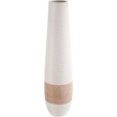 GILDE Bodenvase XL Olbia aus Keramik Creme-Braun gesprenkelt 66 cm Blumenvase hellbraune Streifen Ø 17 cm Große Deko Vase für Blumen, Zweige und Trockenblumen im Wohnzimmer GILDE Bodenvase XL Olbia aus Keramik Creme-Braun gesprenkelt 66 cm Blumenvase hellbraune Streifen Ø 17 cm Große Deko Vase für Blumen, Zweige und Trockenblumen im Wohnzimmer