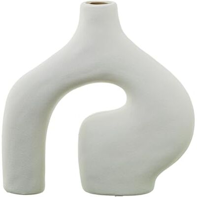 DRW Abstrakte Tischvase, Keramik, cremefarben, rau, 23 x 7 x 23 cm, Medidas: 23x7x23cm DRW Abstrakte Tischvase, Keramik, cremefarben, rau, 23 x 7 x 23 cm, Medidas: 23x7x23cm