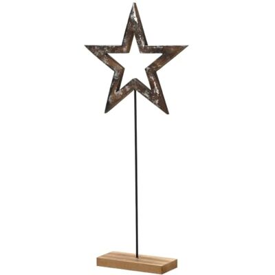 Kaemingk Weihnachtsdeko Stern auf Holzfuß braun/antik MDF Mix Kaemingk Weihnachtsdeko Stern auf Holzfuß braun/antik MDF Mix